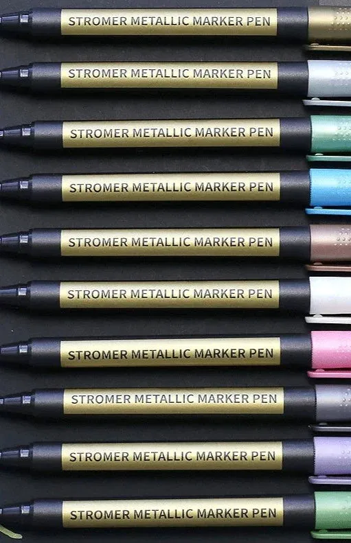 10 20 Colour Metallic Paint Marker Pen Set Permanent Writing for Rock Painting Photo Albums Scrapbooks Glass Wood Canvas Cards