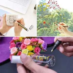 10 20 Colour Metallic Paint Marker Pen Set Permanent Writing for Rock Painting Photo Albums Scrapbooks Glass Wood Canvas Cards