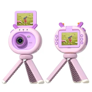 180-degree Flip-screen Cartoon Digital Camera with Stand 2.4-inch 1080p Hd