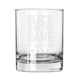 BET Black Is In The Name Laser Engraved Rocks Glass