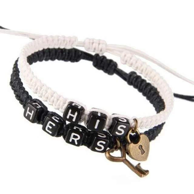 Couple bracelets his and hers