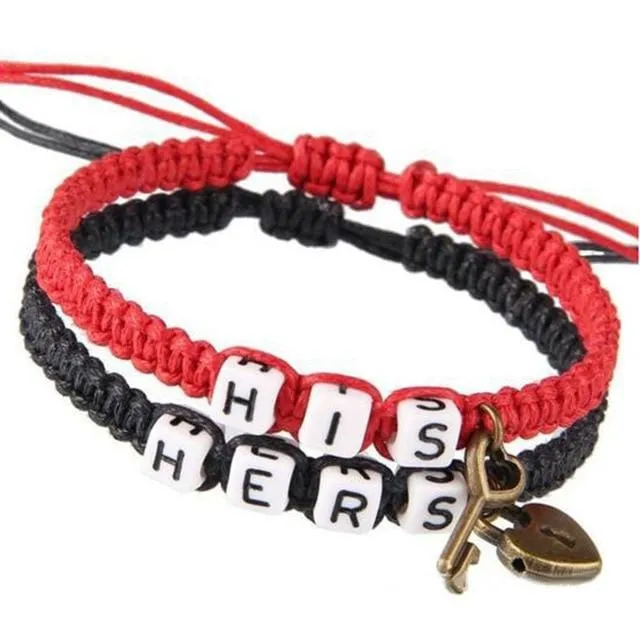 Couple bracelets his and hers