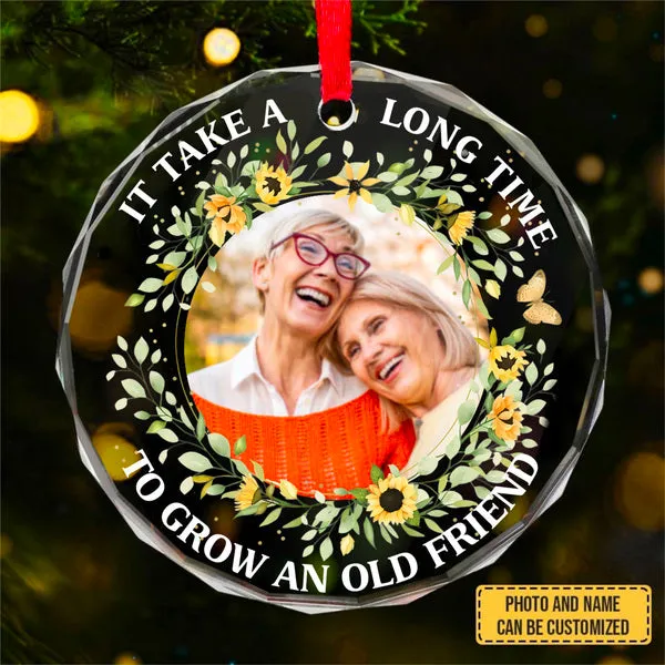 Custom Photo Memorial Always & Forever In My Heart - Personalized Circle Glass Ornament