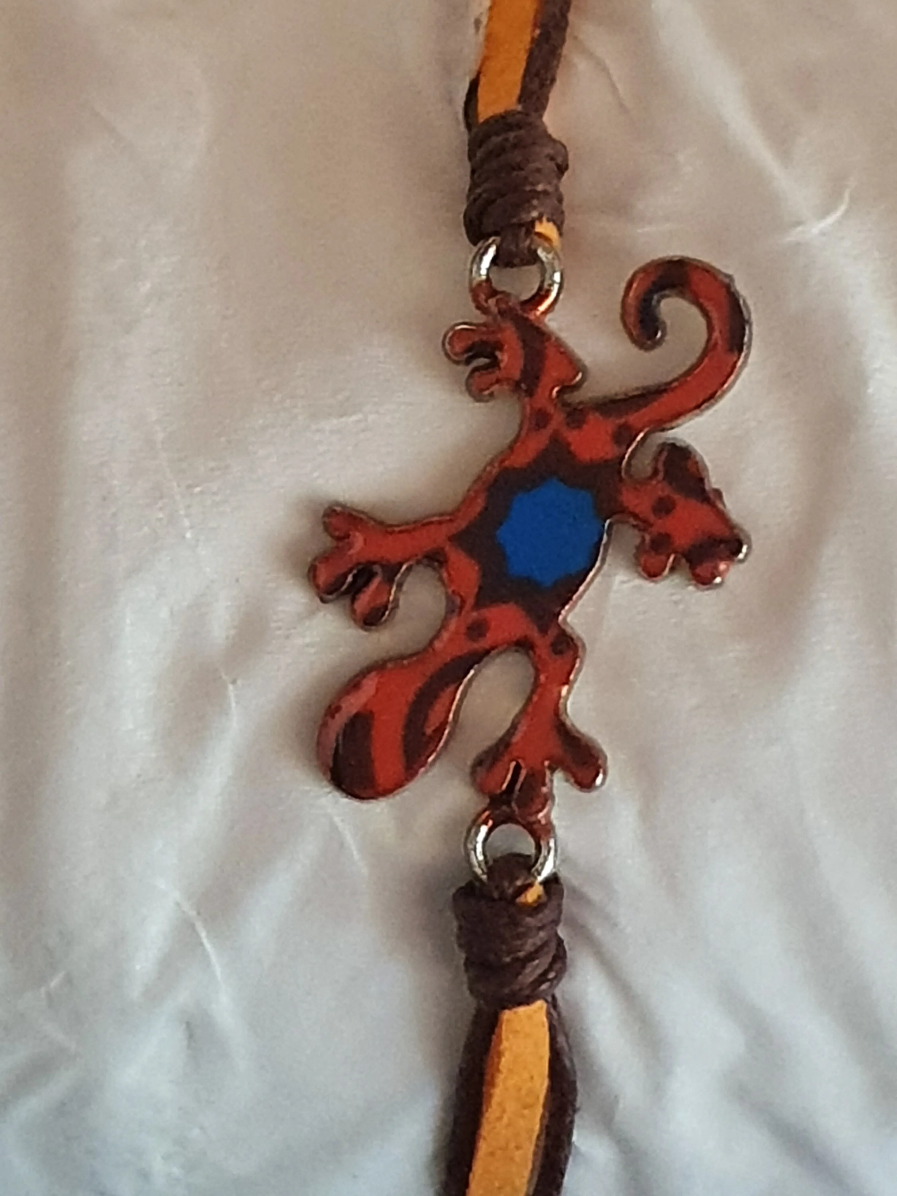 Friendship bracelets  gecko orange/brown band
