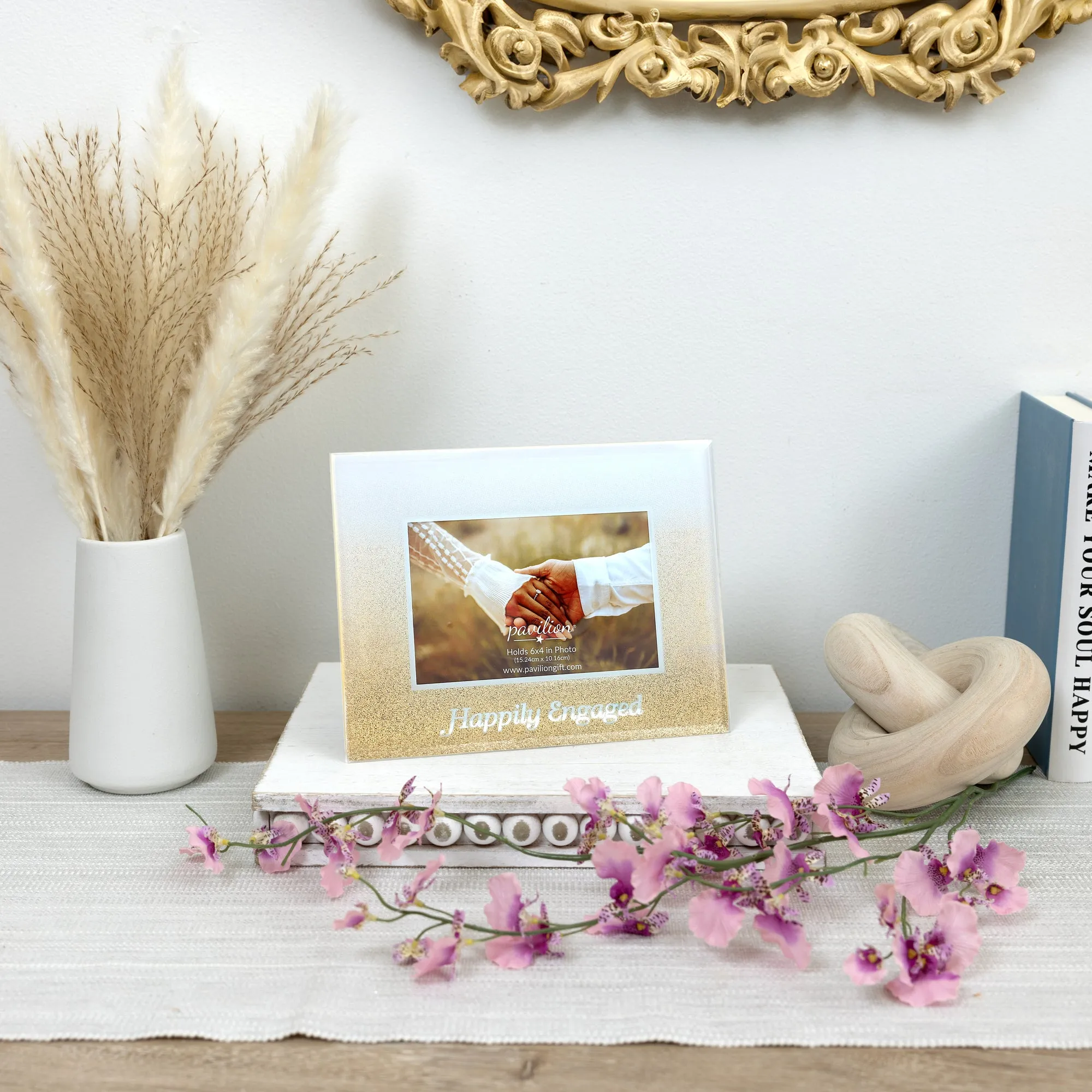 Happily Engaged 8.75" x 6.75" Frame (Holds 6" x 4" Photo)