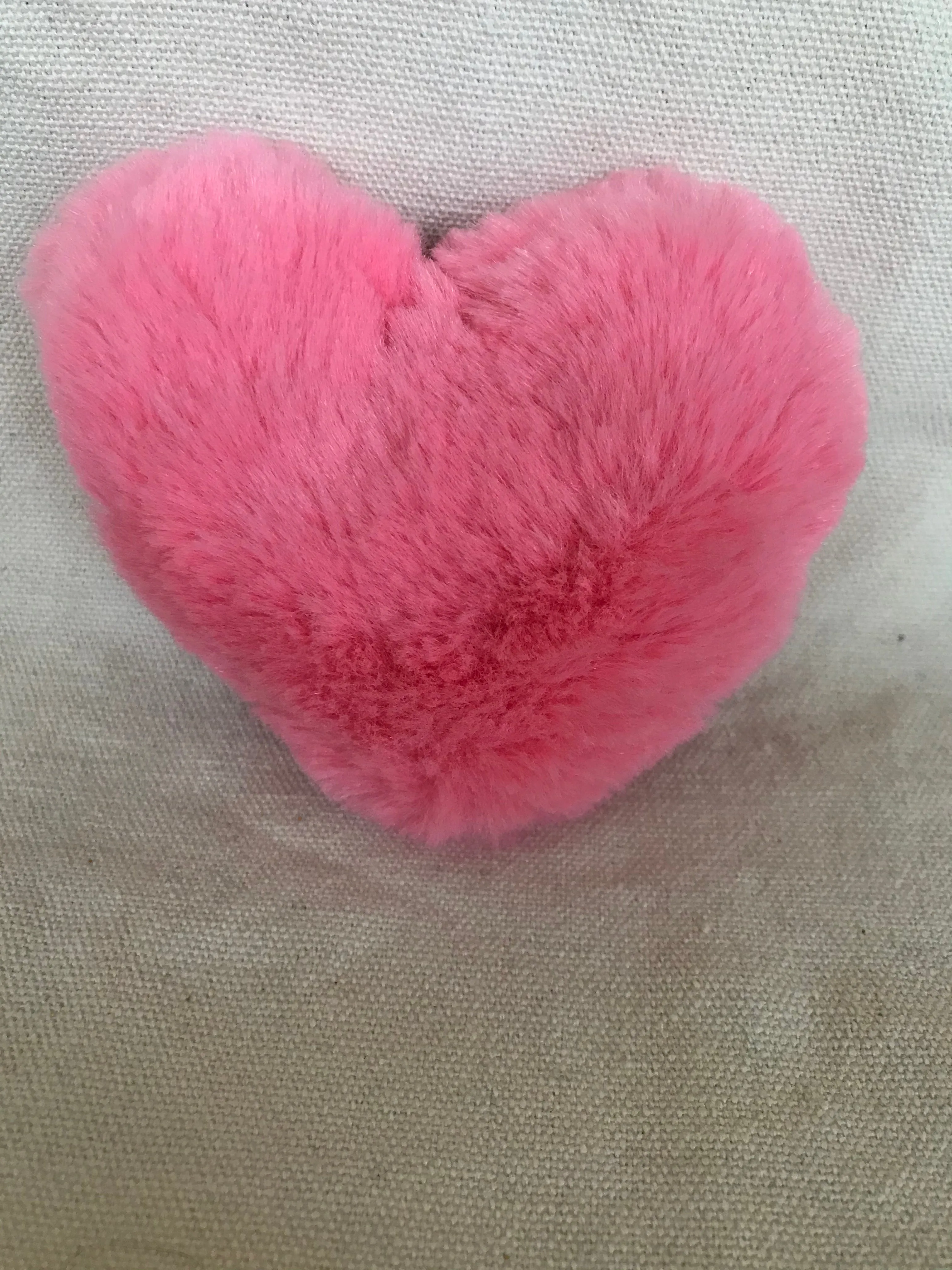 Heart Pom Pom Plush Keychains