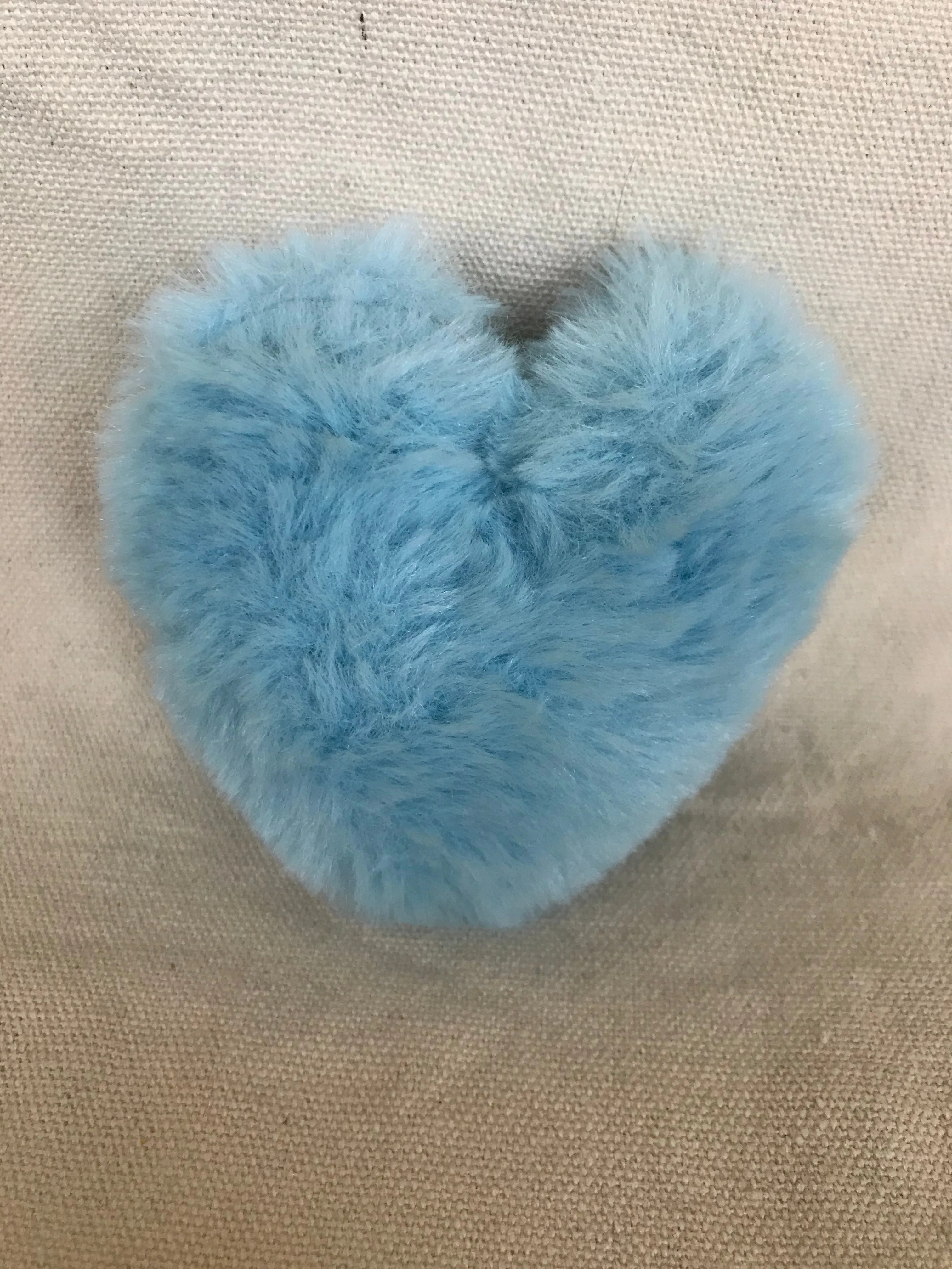 Heart Pom Pom Plush Keychains