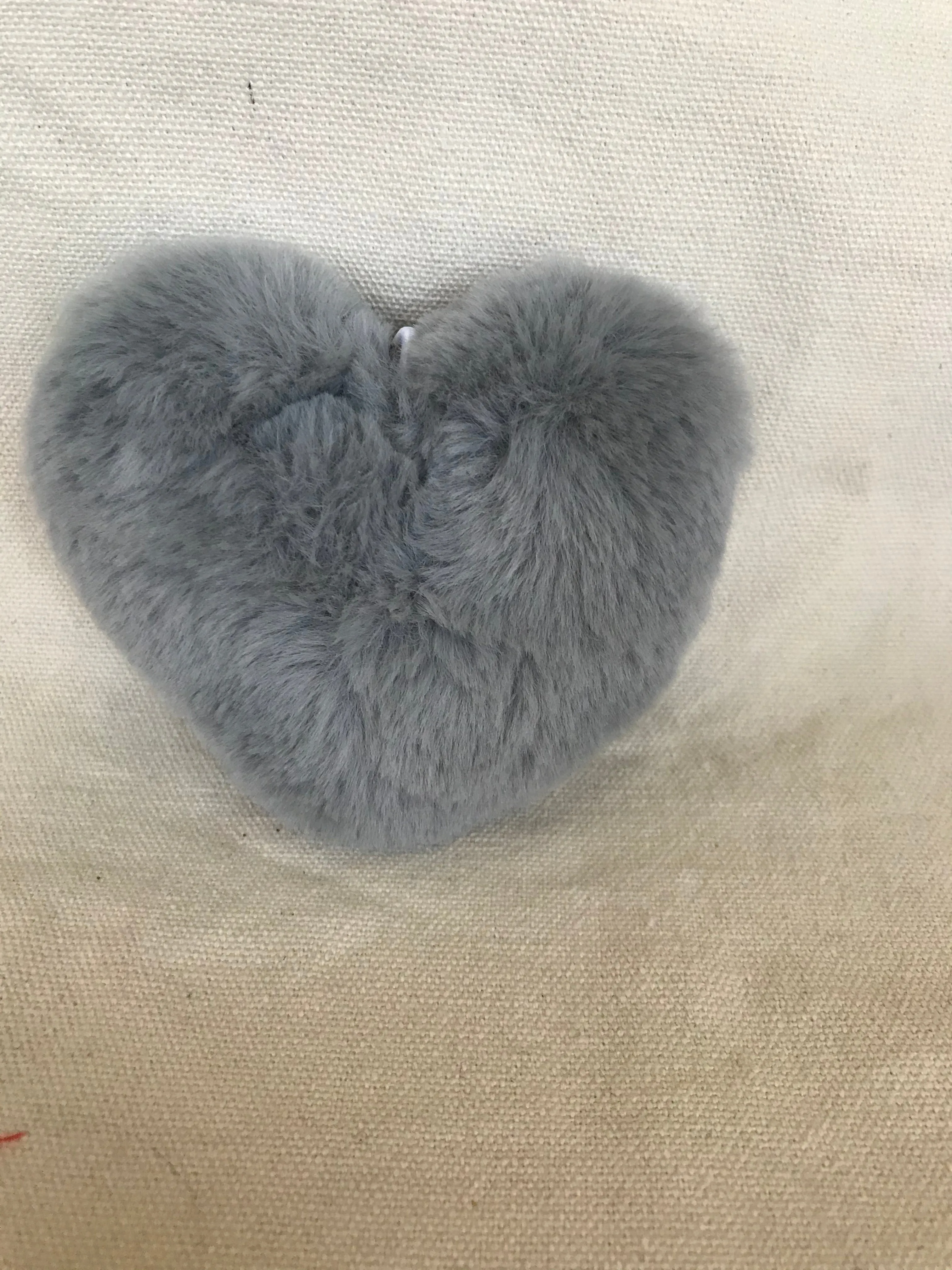 Heart Pom Pom Plush Keychains