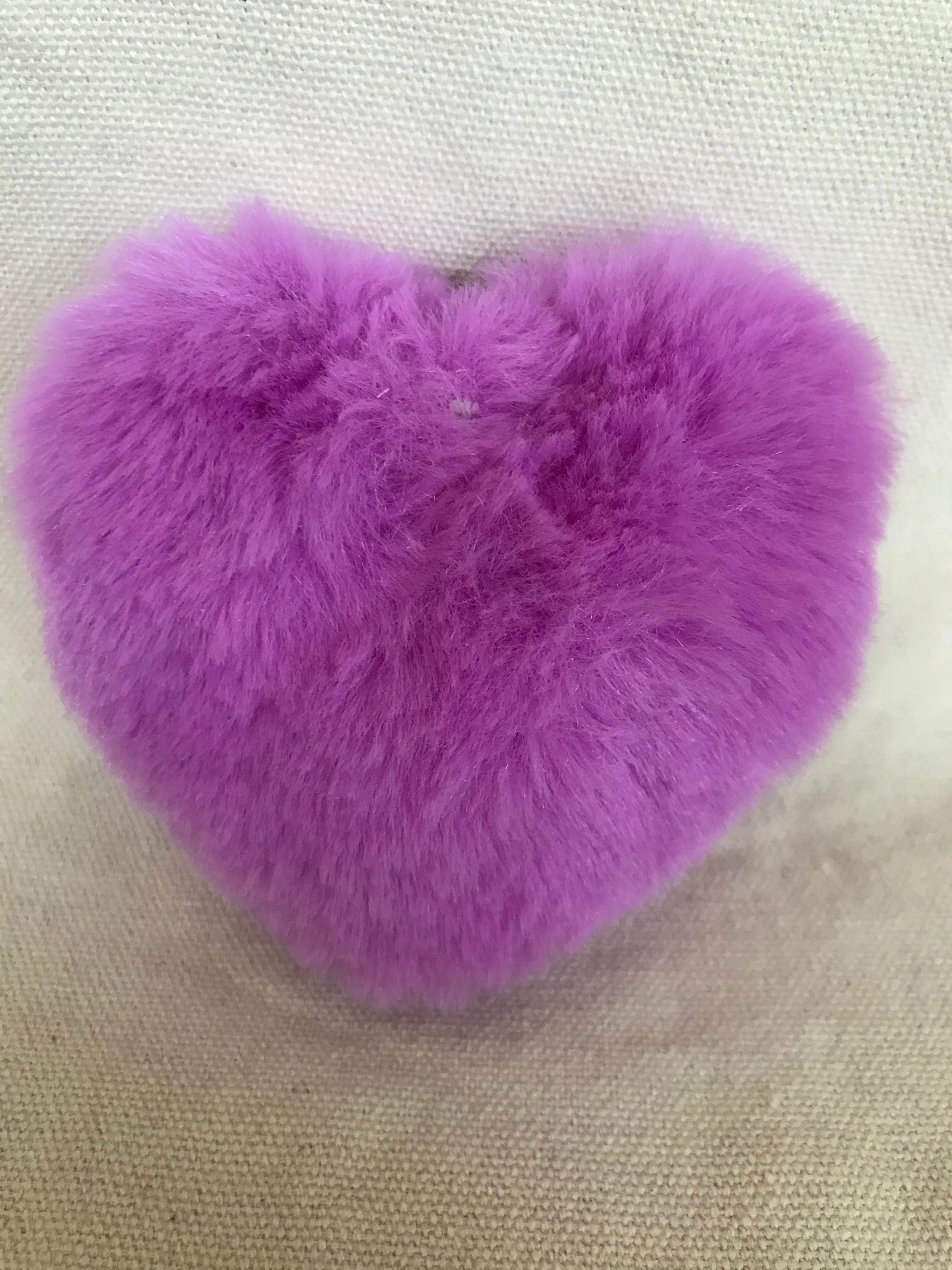 Heart Pom Pom Plush Keychains