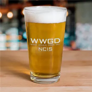 NCIS WWGD Laser Engraved Pint Glass