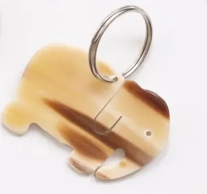 Recycled Elephant Ankole Cow Horn Key Chains