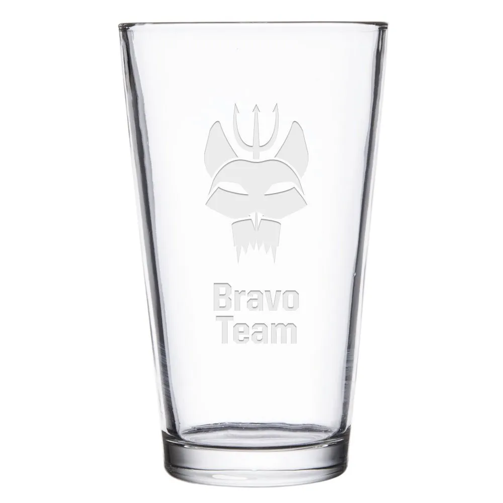 SEAL Team Bravo Team Laser Engraved Pint Glass
