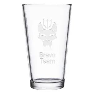 SEAL Team Bravo Team Laser Engraved Pint Glass