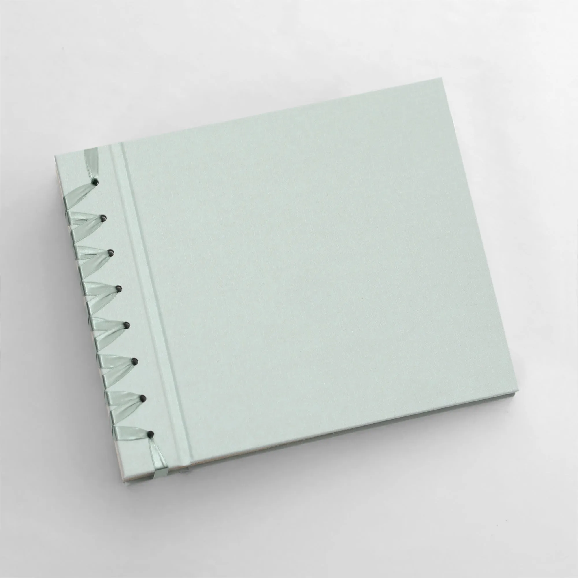 Small Paper Page Album with Pastel Blue Cotton Cover