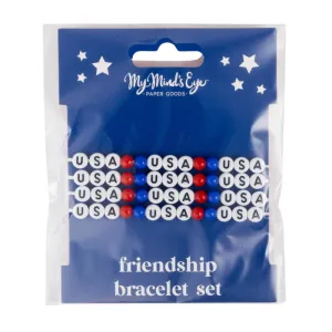 USA Friendship Bracelets in Red/White/Blue