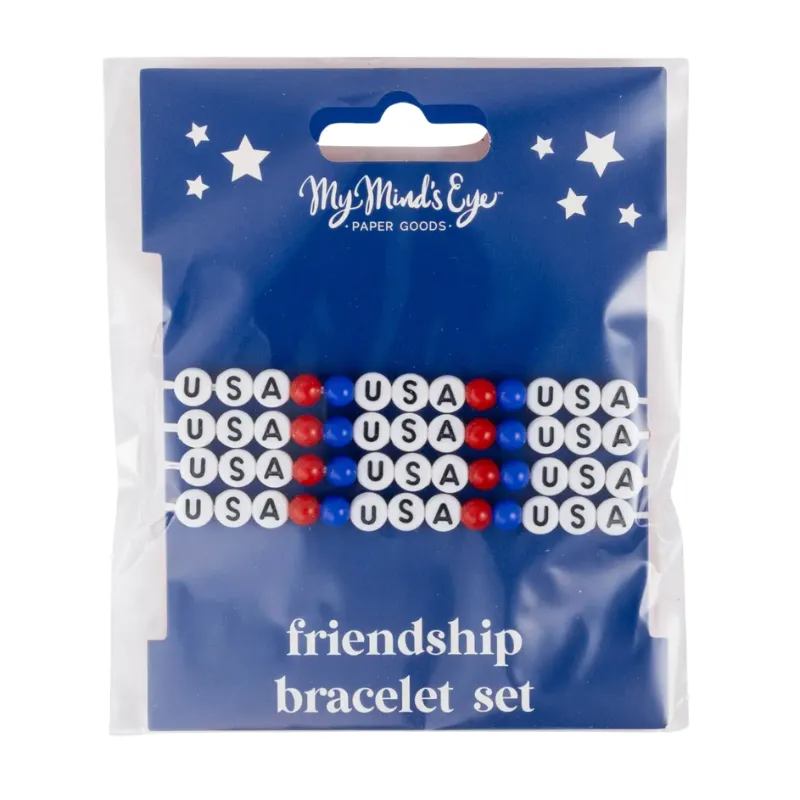 USA Friendship Bracelets in Red/White/Blue