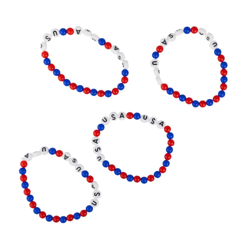 USA Friendship Bracelets in Red/White/Blue